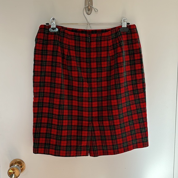 Vintage Talbots Plaid Red Skirt - Picture 2 of 2